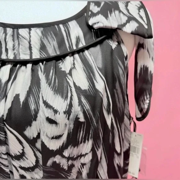 AB Studio Black & White Floral Dress - Picture 4 of 8